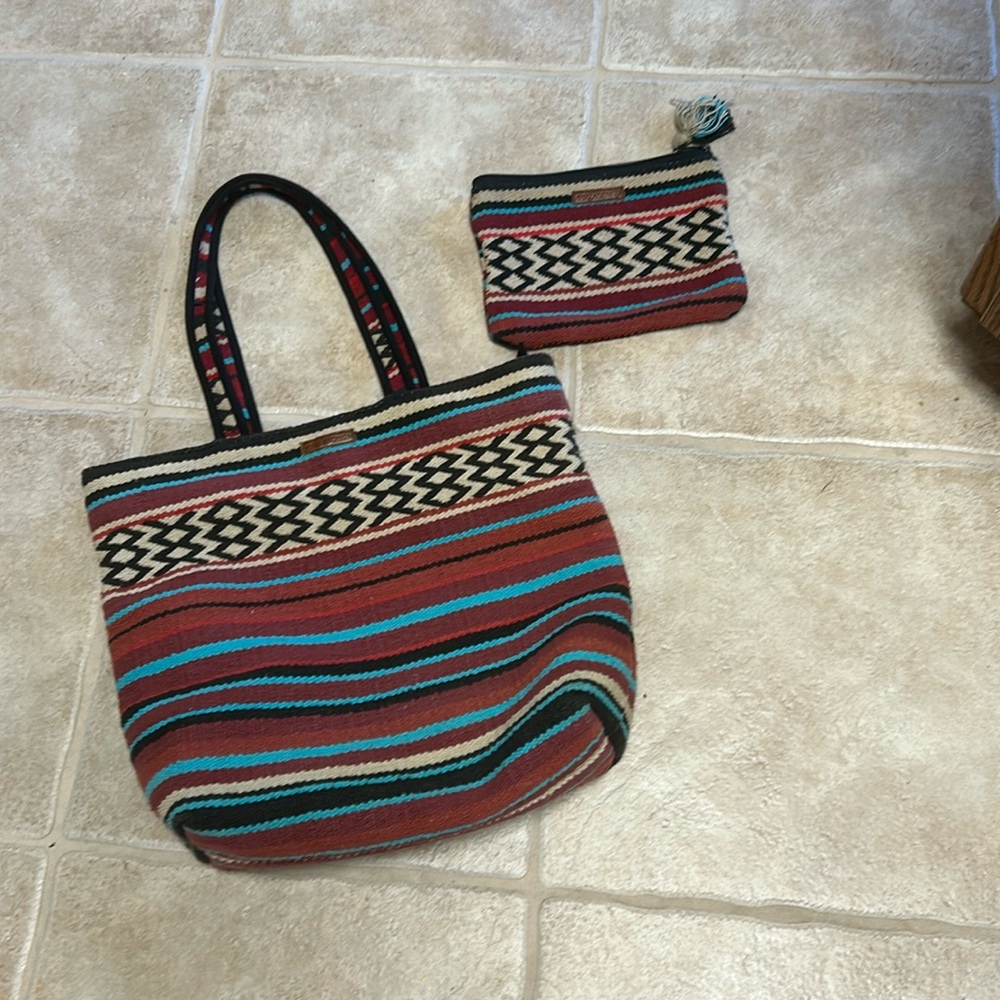 Large gently used bag and smaller matching bag